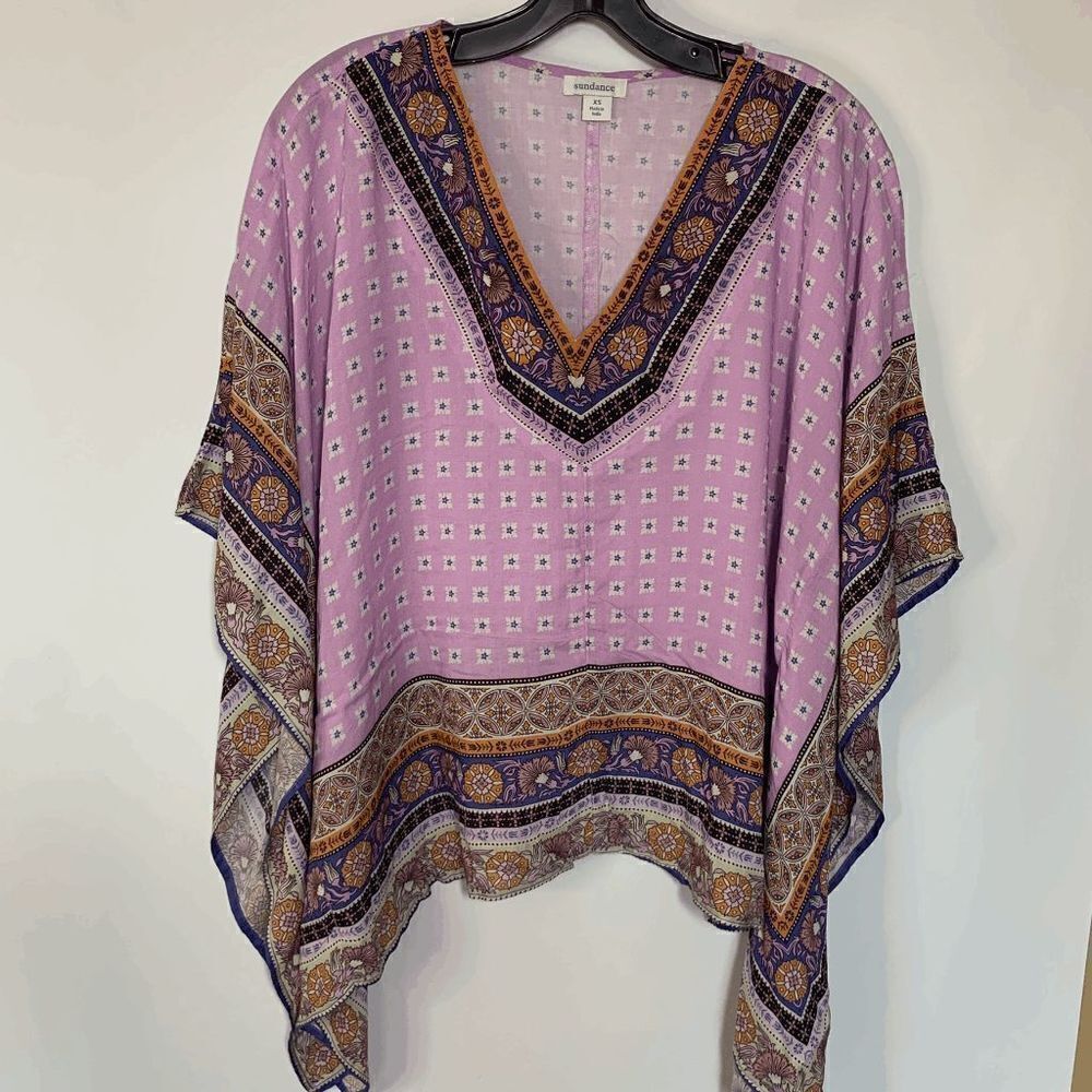 Sundance V Neck Boho Modal Blouse Size XS